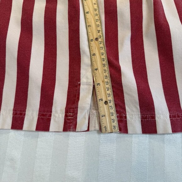 DKNY Jeans VTG Red & White Stripped Denim Short Skirt Sz 10 - Picture 10 of 12